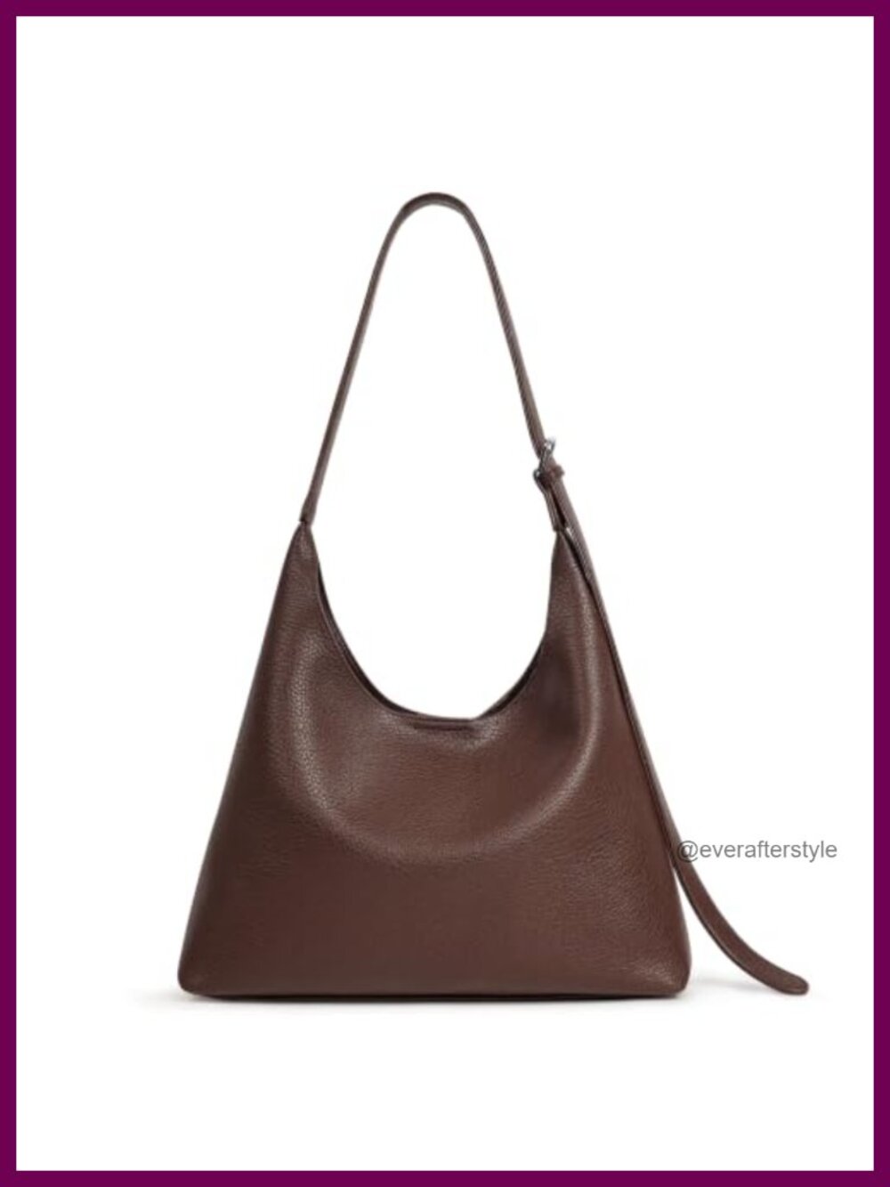 Large Slouchy Hobo Shoulder Bag Vegan Leather Purse Adjustable Strap